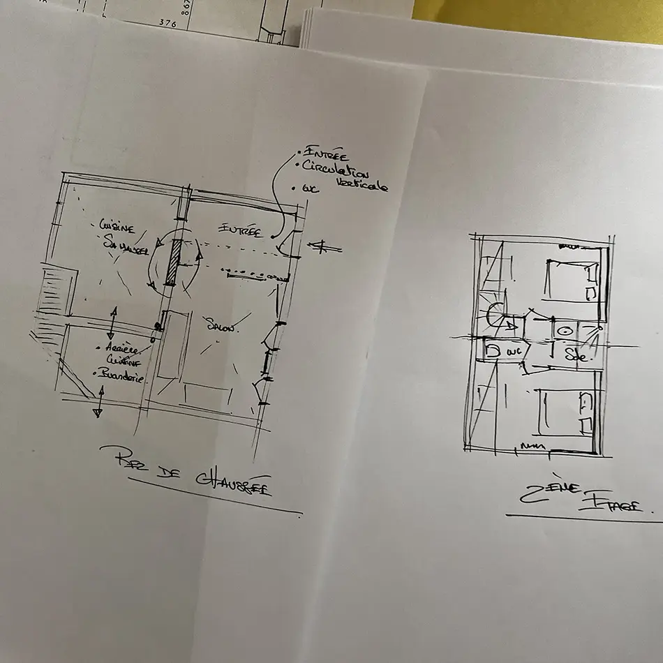 Photo d'un dessin réalisé pendant un 1er rendez-vous